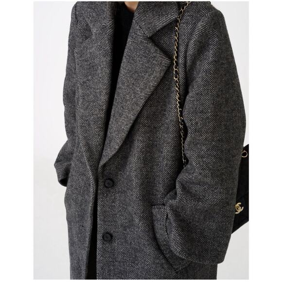 Filippa Hagg Oversized Wool Blend Coat In Grey Size S - Picture 2 of 12